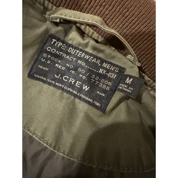 J Crew Everyday Bomber Jacket Olive Green M - Picture 5 of 5